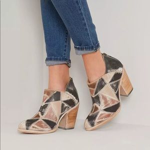 Freebird by Steven STEEL Blue Patchwork Booties